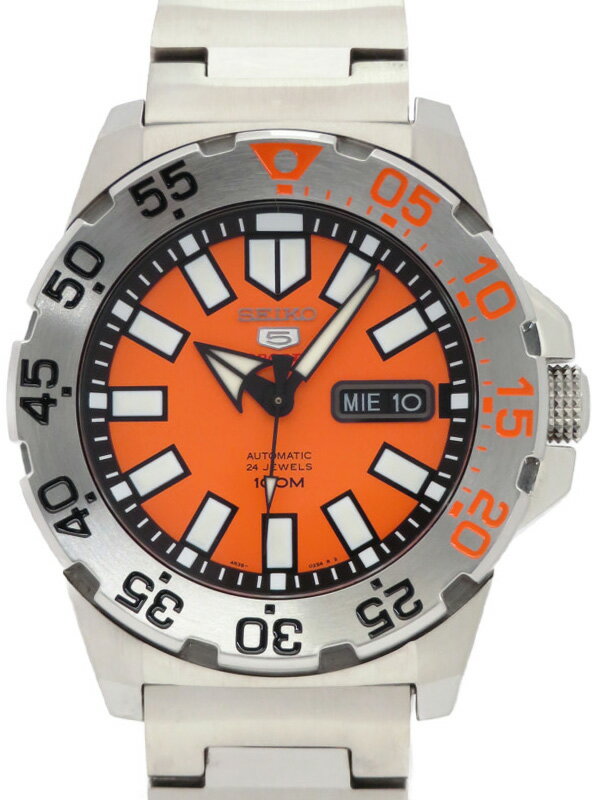 SEIKO】【裏スケ】【海外モデル】セイコー『セイコー5 オレンジ SEIKO】【裏スケ】【海外モデル】セイコー『セイコー5 オレンジ