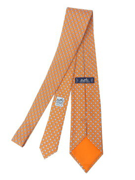 【HERMES】【鳥・飛行機柄】【フランス製】エルメス『シルクネクタイ』メンズ 1週間保証【中古】