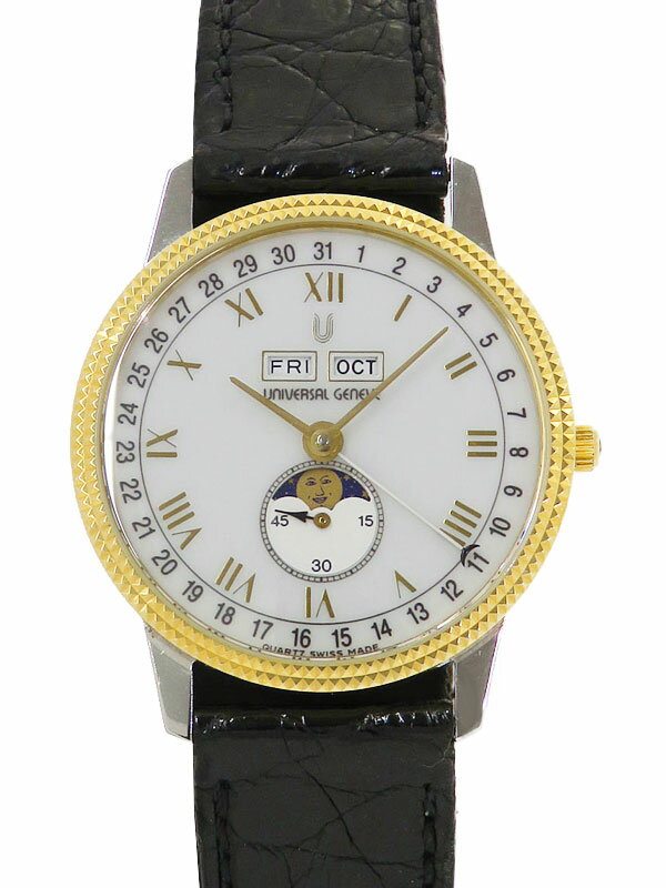 UNIVERSAL GENEVE】【電池交換済】ユニバーサル『トリプル UNIVERSAL GENEVE】【電池交換済】ユニバーサル『トリプル