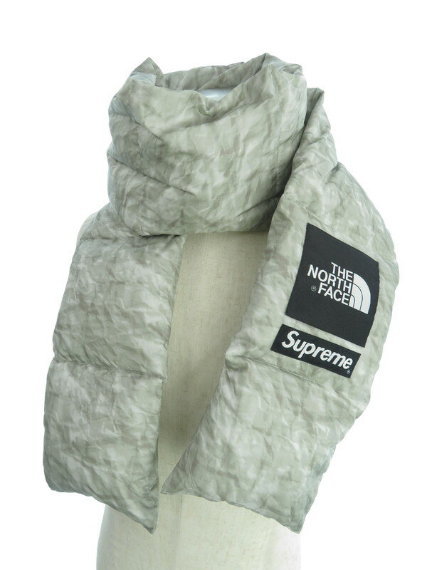 Supreme】【ノースフェイス】【TNF Paper Print Down Scarf 