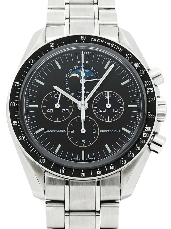 【OMEGA】【裏スケ】【OH・仕上済】オメガ『スピードマスター ムーンフェイズ』3576.50 メ ...