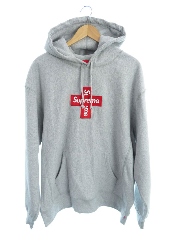 【Supreme】【Cross Box Logo Hooded Sweatshirt】カナダ製シュプリーム『スウェット裏起毛プルオーバー