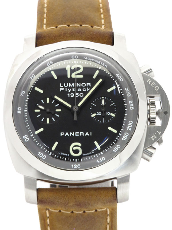 【PANERAI】【裏スケ】【OH・仕上済】パネライ『ルミノール 1950フライバック クロノグラフ ...