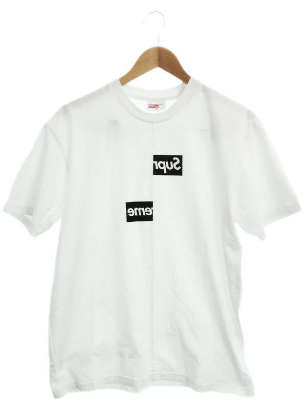 【Supreme】【コムデギャルソンシャツ】【Split Box Logo Tee】【ポルトガル製】シュプリーム『半袖Tシャツ sizeM
