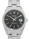 【ROLEX】【エンジンターンドベゼル】【OH・仕上済】ロレックス『オイスターパーペチュアルデイト』15210 F番’04年頃製 メンズ 自動巻き 12ヶ月保証【中古】