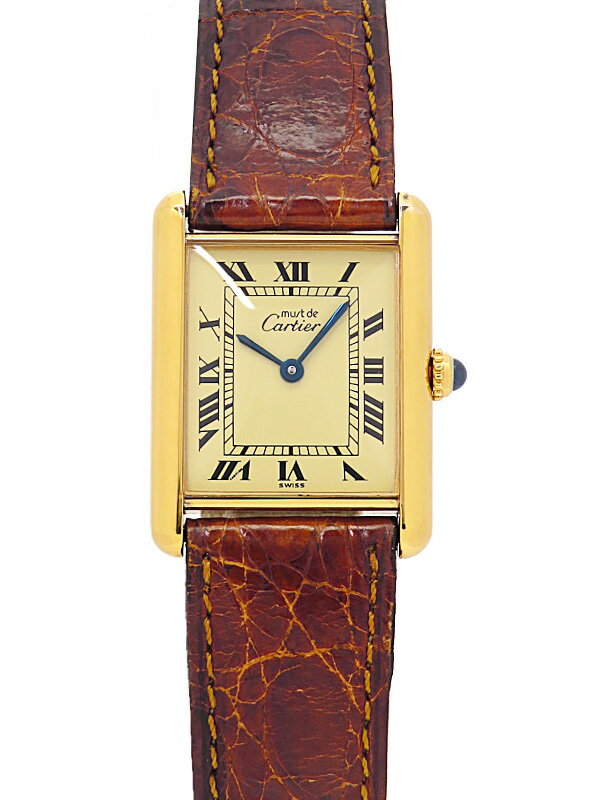 Cartier】【電池交換済】カルティエ『マストタンク ヴェルメイユ Cartier】【電池交換済】カルティエ『マストタンク ヴェルメイユ