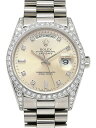 【ROLEX】【WG】【’20年日ロレOH済】【仕上済】ロレックス『デイデイト 10P＆ベゼルダイヤ』18389A N番’91年頃製 メンズ 自動巻き 12ヶ月保証【中古】