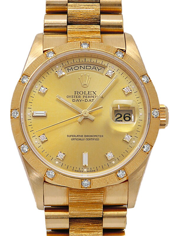 【ROLEX】ロレックス『デイデイト ダイヤ』18308A S番’93年頃製 メンズ 自動巻き 12ヶ月保証【中古】