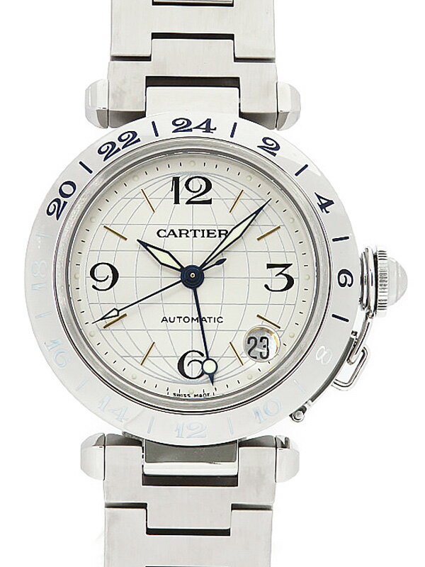【Cartier】カルティエ『パシャC メリディアン GMT』W31029M7 ボーイズ 自動巻き 3ヶ月保証【中古】