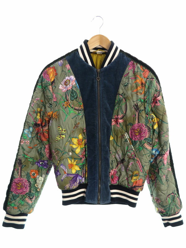 GUCCI】グッチ『Short Flower Pattern Souvenir Jacket size46 GUCCI】グッチ『Short Flower Pattern Souvenir Jacket size46