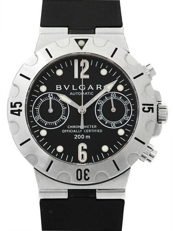 【BVLGARI】ブルガリ『ディアゴノ スクーバ クロノグラフ』SCB38S メンズ 自動巻き 3ヶ月保証【中古】