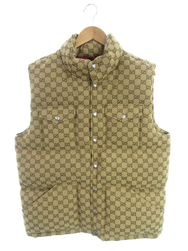 【GUCCI】グッチ『ノースフェイス GGロゴ ダウンベスト sizeM』670768 Z8APY メンズ 1週間保証【中古】のサムネイル