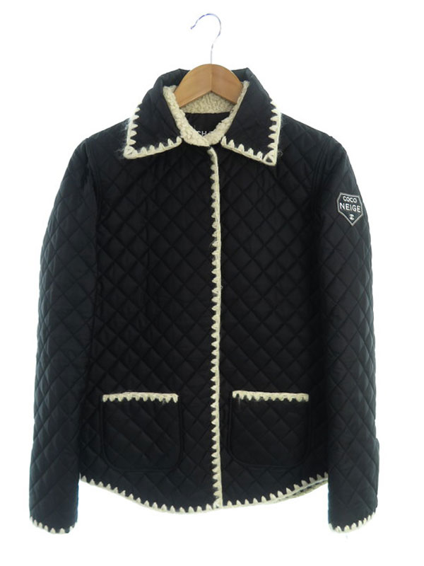 【CHANEL】シャネル『ココネージュ 中綿キルティングジャケット size34』P59448V45266 レディース 1週間保証【中古】のサムネイル