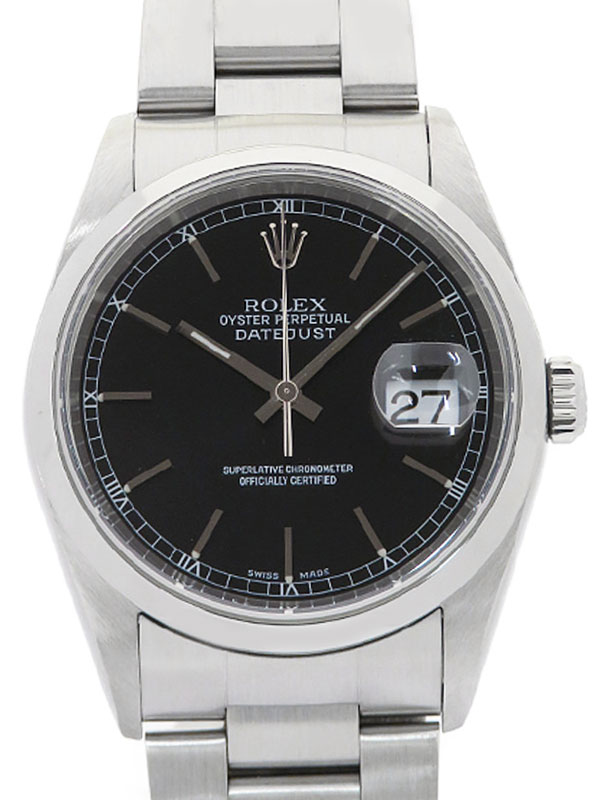 【ROLEX】ロレックス『デイトジャスト』16200 Y番’02年頃製 メンズ 自動巻き 12ヶ月保証【中古】のサムネイル