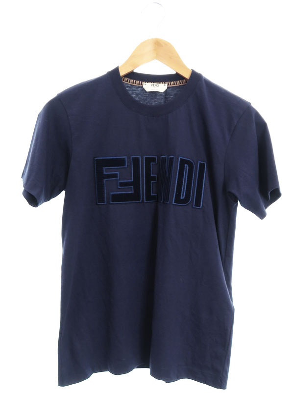 【FENDI】フェンディ『ロゴ 半袖Tシャツ sizeXXS』FS7254 AD8Z レディース 1週間保証【中古】