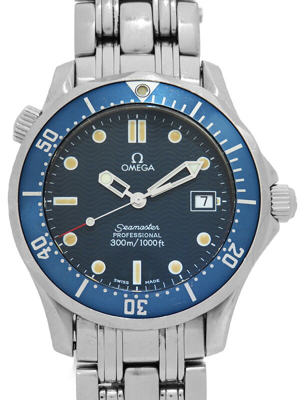 稼働品 OMEGA オメガ QZ 2561.80 Seamaster シーマスター300m