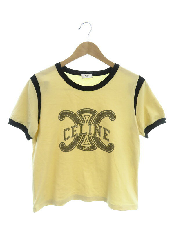 CELINEセリーヌトリオンフ ロゴ 半袖Tシャツ sizeM2XBQ