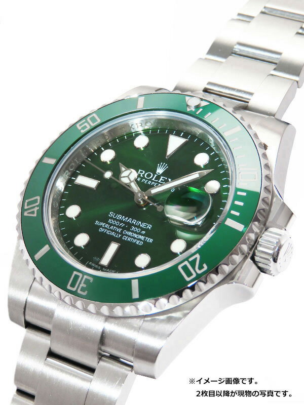 【ROLEX】ロレックス『サブマリーナデイト グリーンサブ』116610LV ランダム番 メンズ 自動巻き 12ヶ月保証【中古】