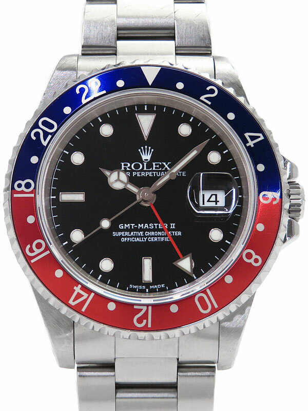 【ROLEX】ロレックス『GMTマスター2 赤×青ベゼル』16710 A番’99年頃製 メンズ 自動巻き 12ヶ月保証【中古】