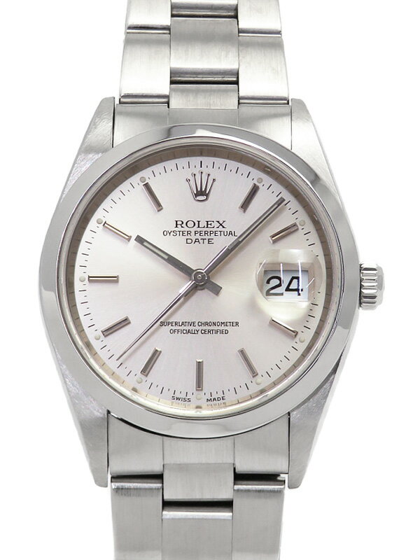 【ROLEX】ロレックス『オイスターパーペチュアルデイト』15200 F番’04年頃製 メンズ 自動巻き 12ヶ月保証【中古】