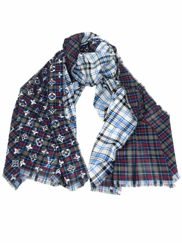 LOUIS VUITTON】ルイヴィトン『モノグラム チェック ストール LOUIS VUITTON】ルイヴィトン『モノグラム チェック ストール