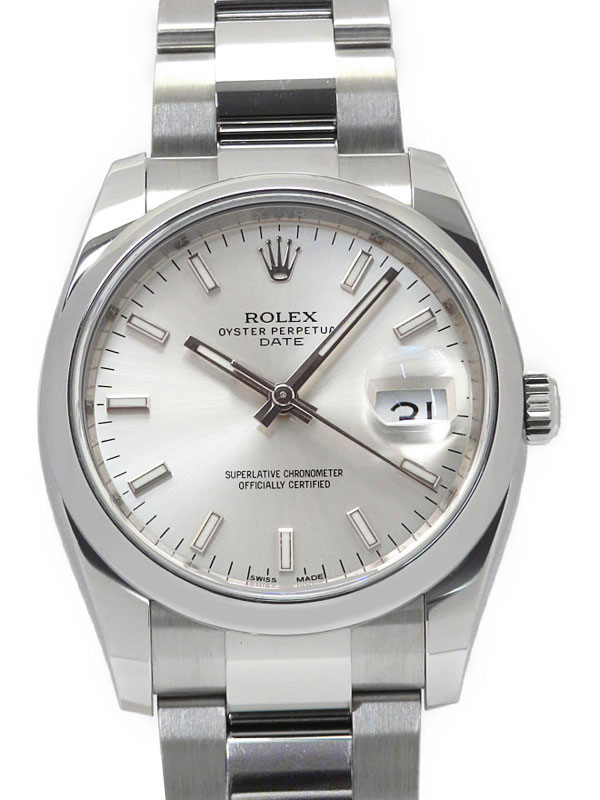 【ROLEX】ロレックス『オイスターパーペチュアルデイト』115200 ランダム番 メンズ 自動巻き 12ヶ月保証【中古】