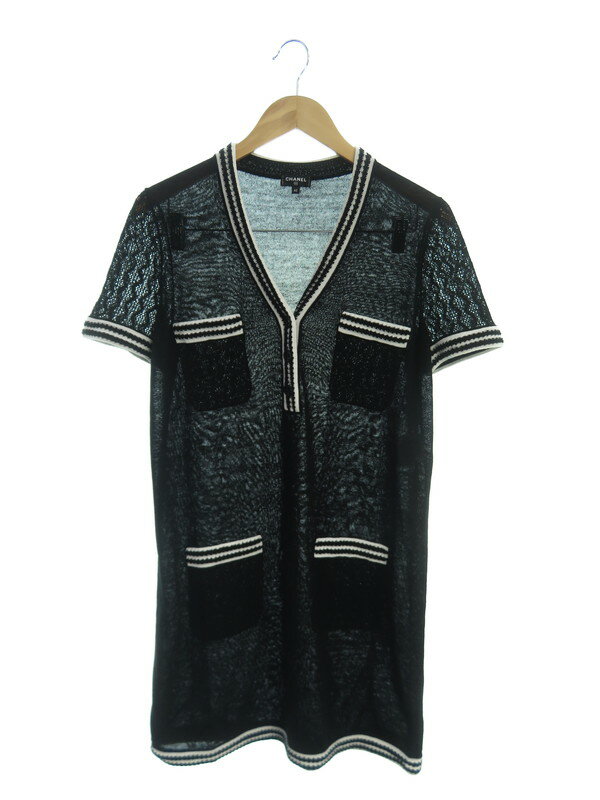 CHANEL】シャネル『半袖 ニットワンピース size40』P60682K46437 CHANEL】シャネル『半袖 ニットワンピース size40』P60682K46437