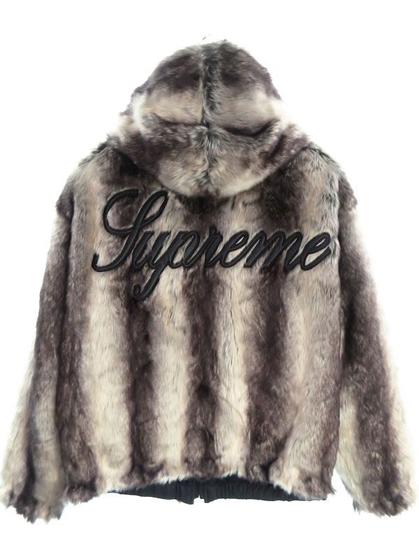 ySupremezVv[wFaux Fur Reversible Hooded Jacket sizeSx20FW Y o[VuWPbg 1Tԕۏ؁yÁz