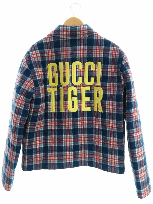 GUCCI】グッチ『GUCCI TIGER キルティング チェック ジャケット GUCCI】グッチ『GUCCI TIGER キルティング チェック ジャケット