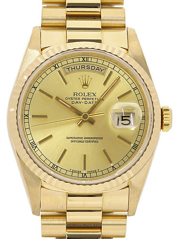 【ROLEX】ロレックス『デイデイト』18238 X番’91年頃製 メンズ 自動巻き 12ヶ月保証【中古】