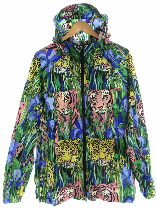 GUCCI】グッチ『アニマル柄 ナイロンジップアップパーカー GUCCI】グッチ『アニマル柄 ナイロンジップアップパーカー