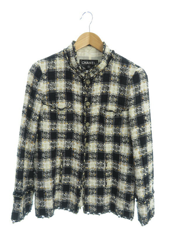 CHANEL】シャネル『ツイードジャケット size40』P28183V18241 CHANEL】シャネル『ツイードジャケット size40』P28183V18241
