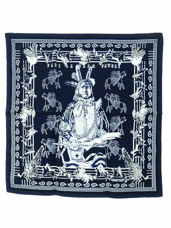 HERMES】エルメス『カレ55 バンダナ パウニー族の首長 PANI LA HERMES】エルメス『カレ55 バンダナ パウニー族の首長 PANI LA