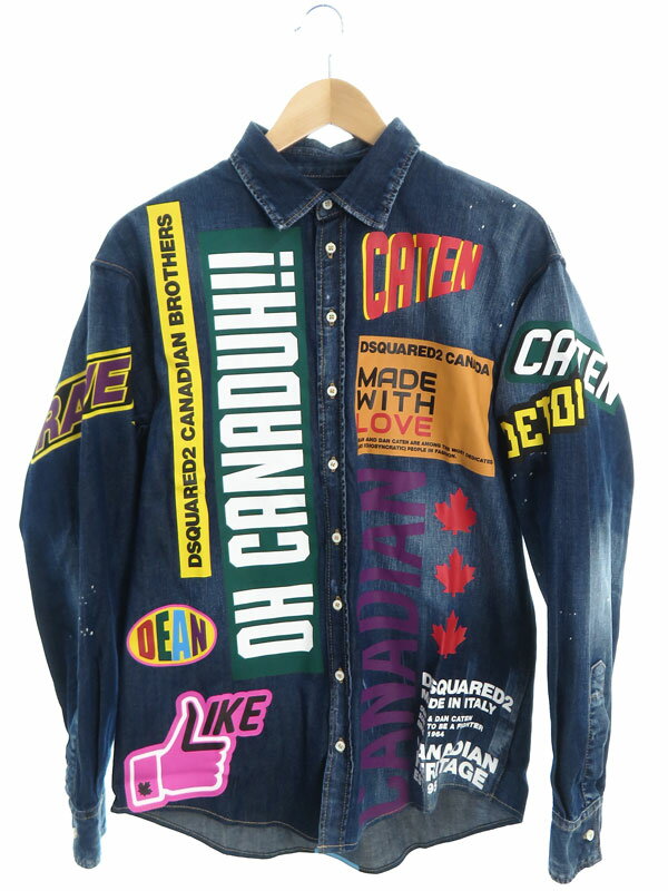 DSQUARED2】ディースクエアード『長袖デニムシャツ size44 DSQUARED2】ディースクエアード『長袖デニムシャツ size44