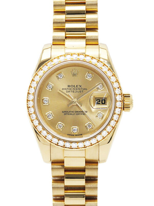 【ROLEX】ロレックス『デイトジャスト レディ 10P＆ベゼルダイヤ』179138G ランダム番  ...