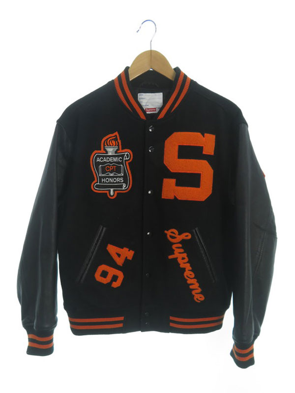 ySupremezVv[wTeam Varsity Jacket sizeSx19FW Y X^W 1Tԕۏ؁yÁz