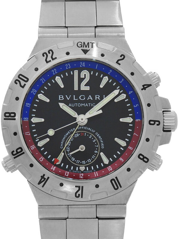 【BVLGARI】ブルガリ『ディアゴノ プロフェッショナル GMT』GMT40S メンズ 自動巻き 1ヶ月保証【中古】