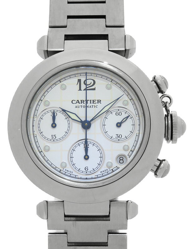 【Cartier】カルティエ『パシャC クロノグラフ』W31039M7 メンズ 自動巻き 3ヶ月保証【中古】