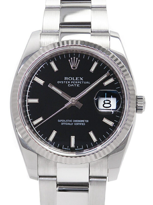 【ROLEX】ロレックス『オイスターパーペチュアル デイト』115234 ランダム番 メンズ 自動巻き 12ヶ月保証【中古】