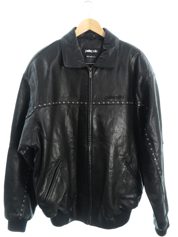 楽天市場】90s PELLE PELLE Studs Leather Coat 黒 38 ペレペレ 楽天市場】90s PELLE PELLE Studs Leather Coat 黒 38 ペレペレ