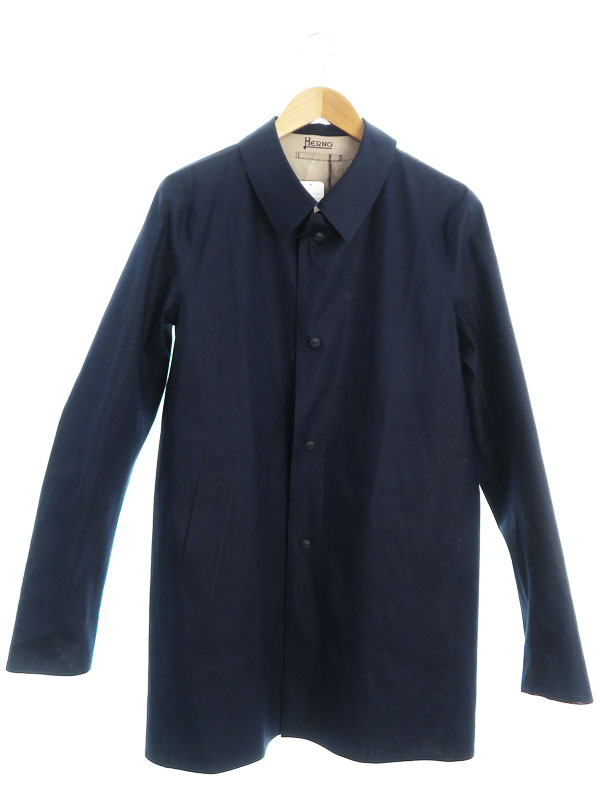【HERNO】ヘルノ『リバーシブル スプリングコート size48』IM0200U-13170-9220 メンズ ステンカラーコート 1週間保証【中古】