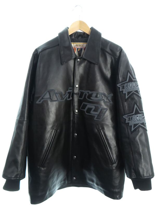 【AVIREX】アヴィレックス『RECOGNIZE GOALERS JACKET sizeM』783-2250003 メンズ レザージャケット 1週間保証【中古】