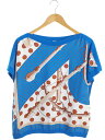 【HERMES】エルメス『Clic Clac a Pois ツイルレーヌ シルク切替 半袖ニット size40』レディース 1週間保証【中古】
