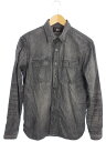 【RRL RALPH LAUREN】ダブルアールエルラルフローレン『ブラックデニム ワークシャツ sizeS P』782658842001 メンズ 長袖シャツ 1週間保証【中古】(4)