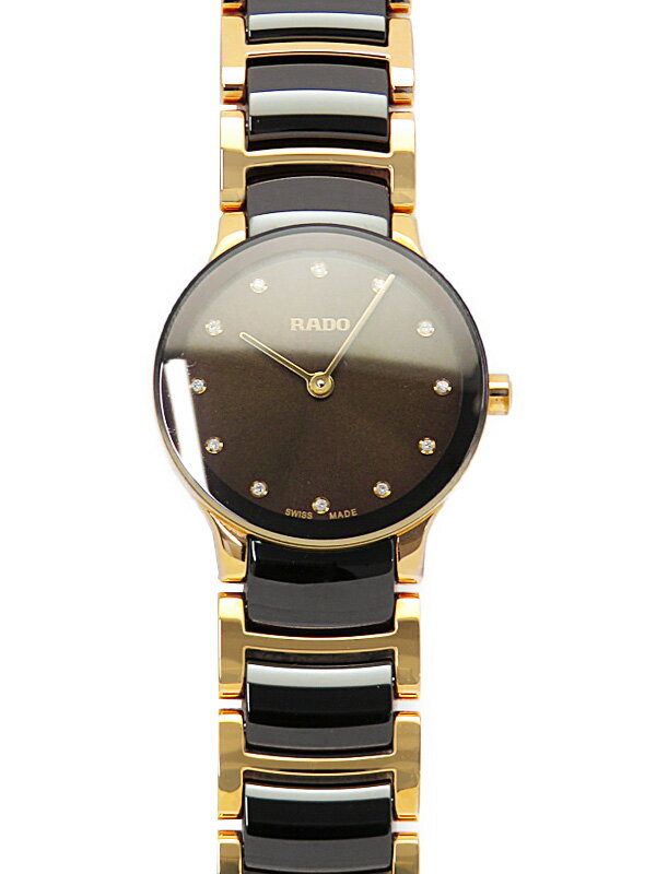 【RADO】ラドー『セントリックス 12Pダイヤ』R30190702 レディース クォーツ 1ヶ月保証【中古】