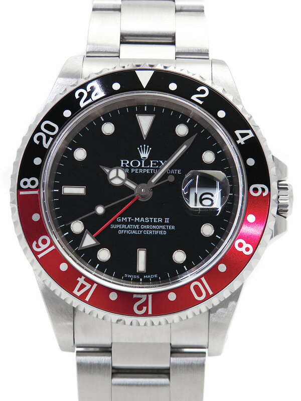 【ROLEX】ロレックス『GMTマスター2 赤×黒ベゼル』16710 A番’99年頃製 メンズ 自動巻き 12ヶ月保証【中古】