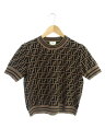 【FENDI】フェンディ『FFロゴ ズッカ柄 半袖ニット スカート 上下セット size12+』JFG069 AEYD/JFG070 AEYD キッズ レディー...