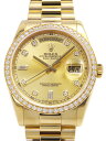【ROLEX】ロレックス『デイデイト 10P&ベゼルダイヤ』118348A G番’10年頃製 メンズ 自動巻き 12ヶ月保証【中古】