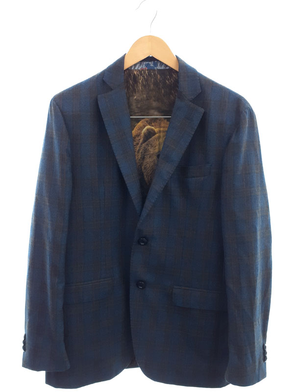 【ETRO】エトロ『グリズリー チェック スーツ size50』172-1A919-0119 メンズ セットアップ 1週間保証【中古】