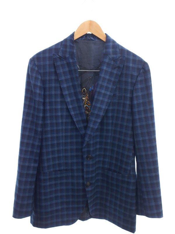 【ETRO】エトロ『カエル チェック スーツ size48』181-1A983-1173 メンズ セットアップ 1週間保証【中古】